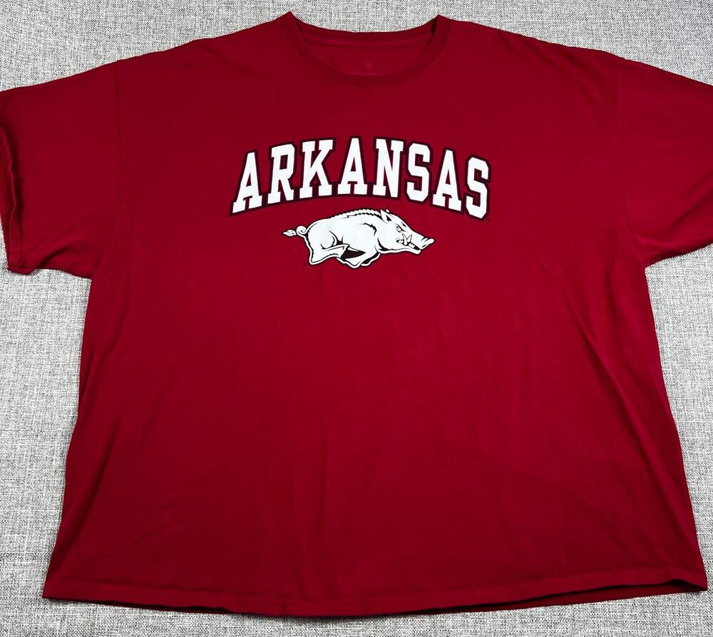 Arkansas Razorbacks T Shirt Men’s 2XL Red NCAA Hog Logo Fanatics